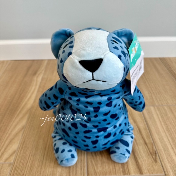 Blue Cheetah Weighted Plush Throw Pillow - Pillowfort - Picture 7 of 11